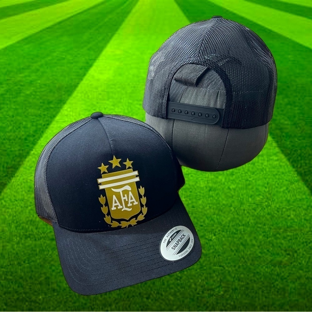 New 2024 Argentina 3 stars, black trucker hat Leo Messi #10